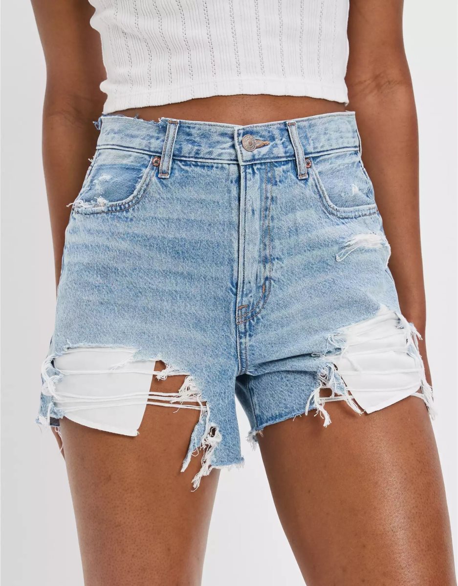 Shorts American Eagle AE Dreamy Drape Denim Highest Taille '90s Boyfriend Lavage Clair Femme | OKH-42077372